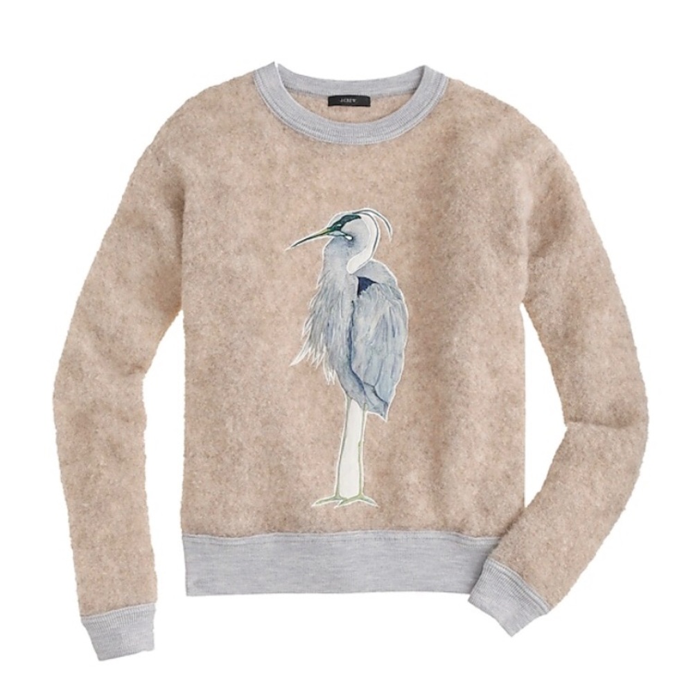 J. Crew Boucle Bird Sweater